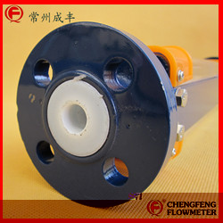 LZJ-15F PTFE lining  anti-corrosion type glass tube flowmeter [CHENGFENG FLOWMETER] professional type selection flange connector